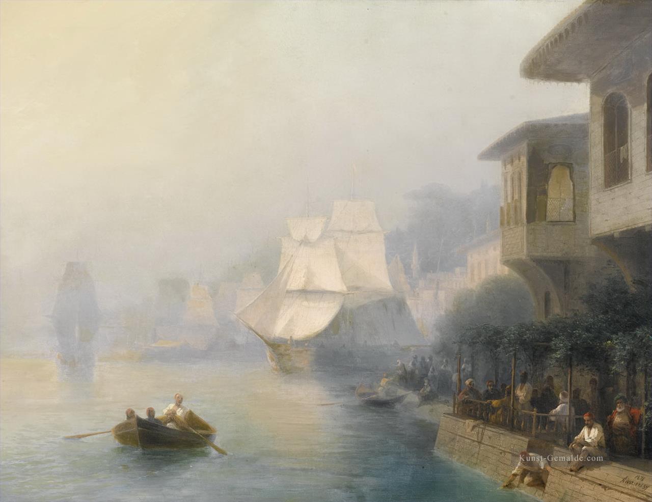 Blick auf den Bosporus 1878 Verspielt Ivan Aiwasowski russisch Ölgemälde